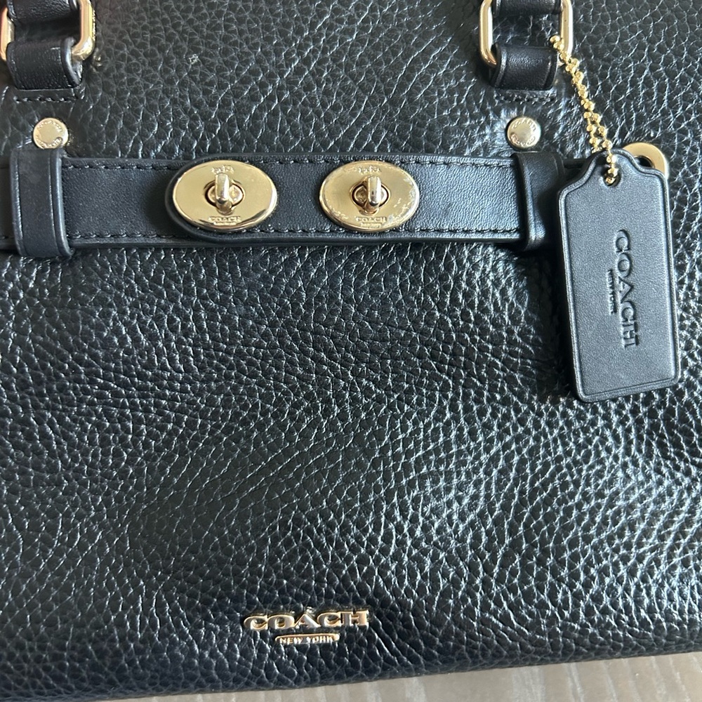 Coach Black Leather Satchel - Picture 6 of 10